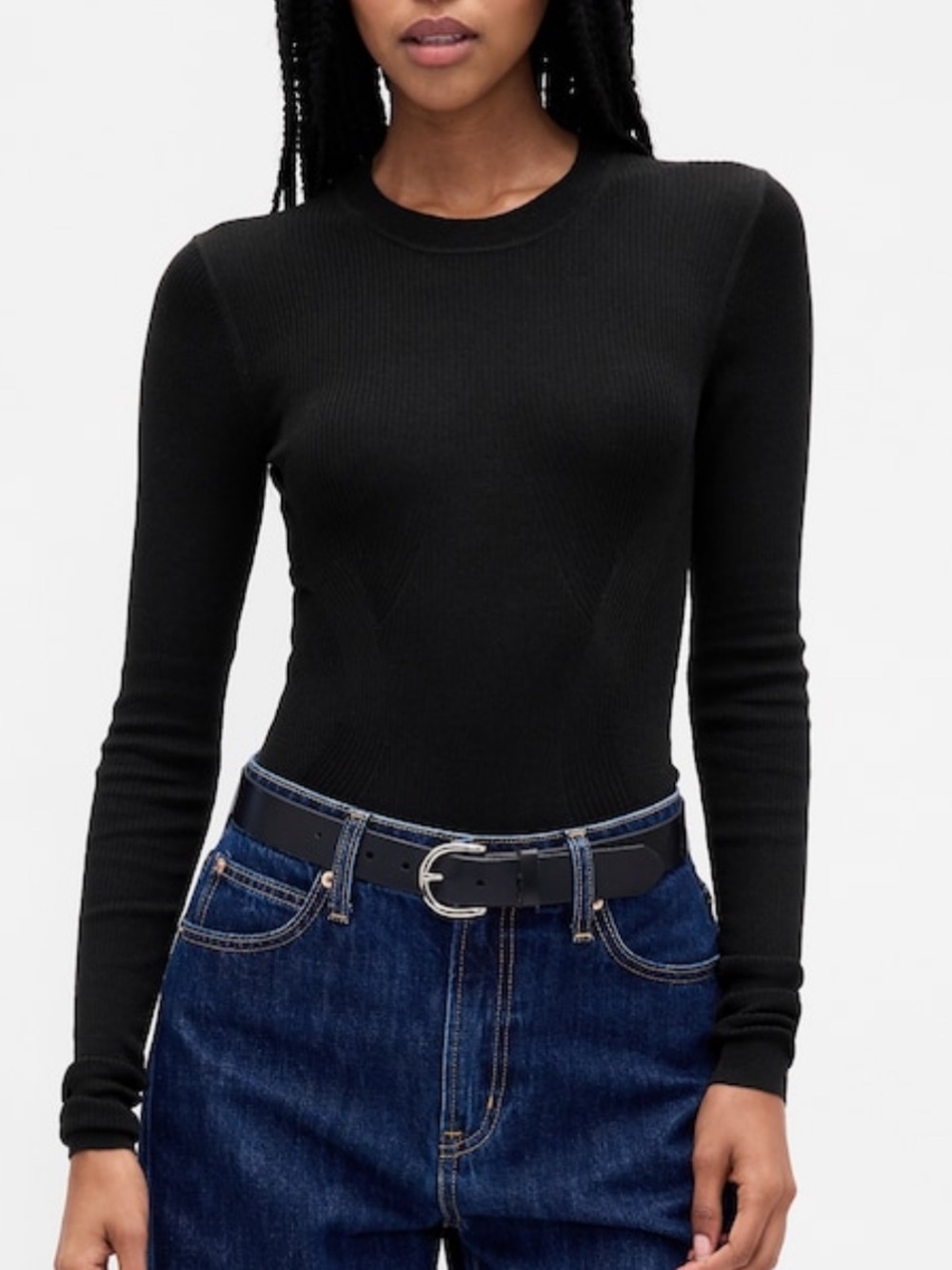 NWT- GAP- XXS. Sheer Rib Sweater Bodysuit